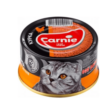 Паштет мясной Carnie с курицей для взрослых кошек, 90г