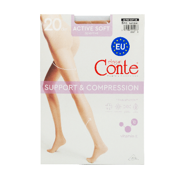Conte колготи ACTIVE SOFT 20 (EU). р.5, Natural