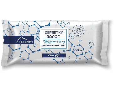 MARI e MONTI серветки вологі Антибактеріальні, 60шт