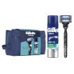 Набір Gillette Mach3 (бритва+ 2 касети + гель для гоління 200 мл + косметичка)