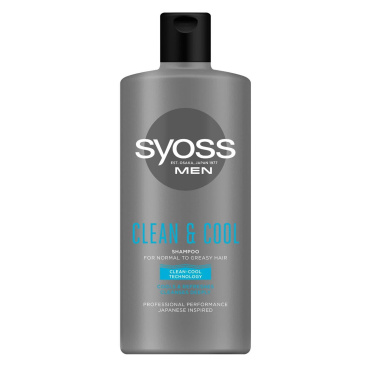 Шампунь SYOSS MEN CLEAN&COOL з ментолом для нормального та жирного волосся, 440 мл фото 1